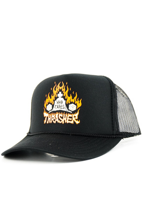Czapka z daszkiem Thrasher -  Who Cares by Neckface trucker (black)