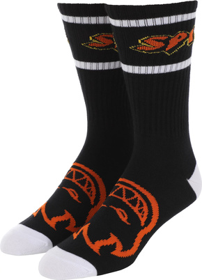 Skarpety Spitfire - Hellfire Script Socks (black/white/orange)