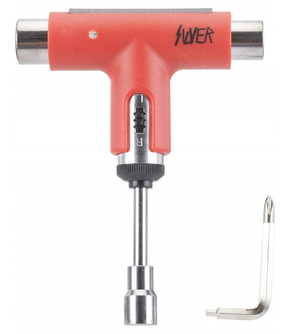 Klucz do deskorolki Silver - Neon (red)