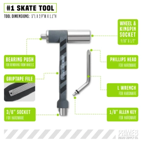 Klucz do deskorolki Prime8 - Compact Skate Tool