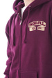 Bluza Real - Zip Hoodie Muni Embroidered (maroon/khaki)