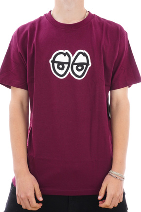 Koszulka Krooked - Eyes (burgundy/black/white)