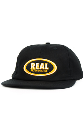Czapka z daszkiem Real - Oval Emb Strapback (black/orange)