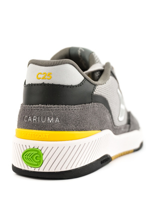 Buty Cariuma - Skategoat C25 Pro Charcoal Grey Suede Light Grey Mesh Ice Logo Yellow Sneaker
