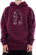 Bluza Krooked - Out My Ears (maroon)