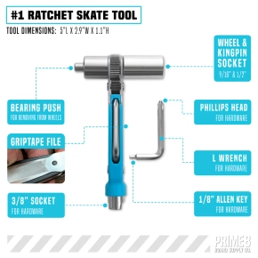Klucz do deskorolki Prime8 - Triple Rachet Lite Skate Tool