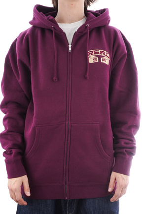 Bluza Real - Zip Hoodie Muni Embroidered (maroon/khaki)