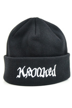 Czapka Krooked - Double Ok Script Beanie (Black/White)