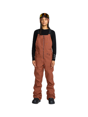 Damskie spodnie snowboardowe Volcom - Swift Bib Overall  (hennna)