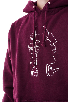 Bluza Krooked - Out My Ears (maroon)