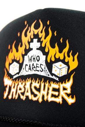 Czapka z daszkiem Thrasher -  Who Cares by Neckface trucker (black)