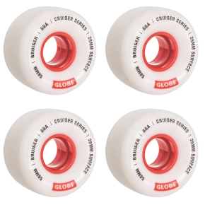 Kółka Globe - Bruiser (white/red)