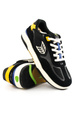 Buty Cariuma - Skategoat C25 Pro Black Suede and Mesh Ivory Logo Yellow Sneaker