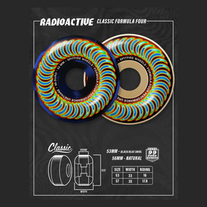 Kółka Spitfire - F4 99du Classic Swirl Radioactive  (natural)