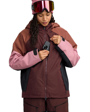 Damska kurtka snowboardowa Volcom - Agate Ins (oxblood)