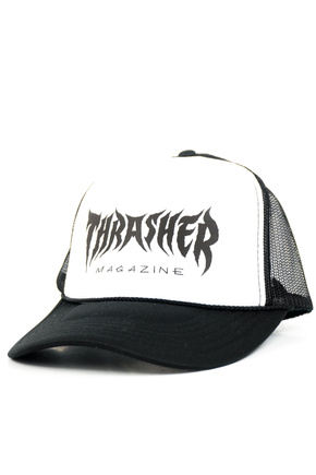 Czapka z daszkiem Thrasher -  Metal Trucker (black/white/black)