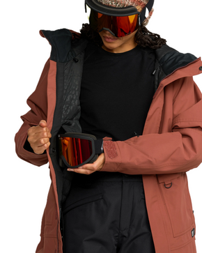 Damska kurtka snowboardowa Volcom - Qc Cruiser Ins Parka - (henna)