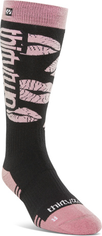 Damskie skarpety Thirty Two - Wmn Merino (black/pink)