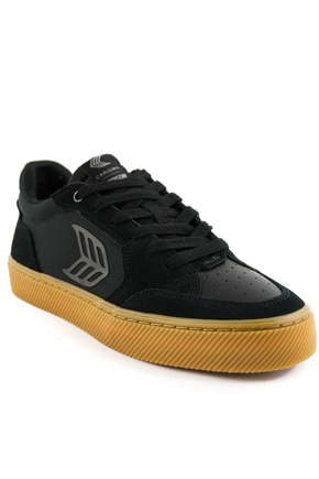 Buty Cariuma -  Vallely Pro Gum Black Suede and Cordura Ash Grey Logo Sneaker