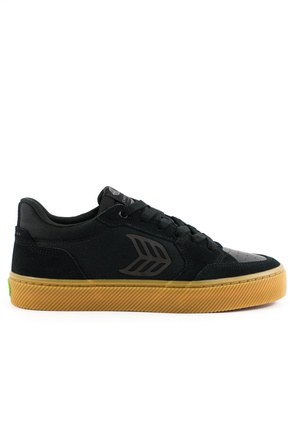 Buty Cariuma -  Vallely Pro Gum Black Suede and Cordura Ash Grey Logo Sneaker