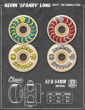 Kółka Spitfire - F4 Classic Spanky Happy Pro 99du (natural)