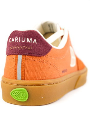 Buty Cariuma -  Naioca Pro Gum Burnt Orange Suede and Canvas Ivory Logo Ruby Wine Sneaker