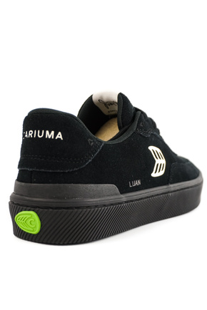 Buty Cariuma - Luan Pro All Black Suede Ivory Logo Sneaker