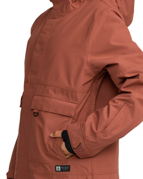 Damska kurtka snowboardowa Volcom - Qc Cruiser Ins Parka - (henna)