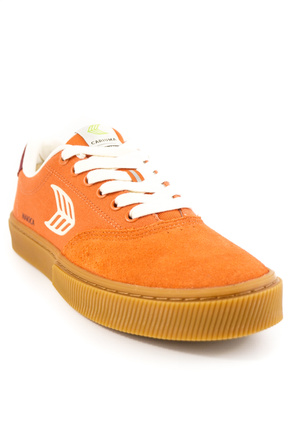 Buty Cariuma -  Naioca Pro Gum Burnt Orange Suede and Canvas Ivory Logo Ruby Wine Sneaker