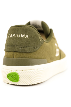 Buty Cariuma - Luan Pro Olive Green Suede Ivory Logo Burnt Olive Sneaker