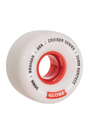 Kółka Globe - Bruiser (white/red)