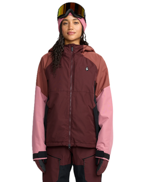 Damska kurtka snowboardowa Volcom - Agate Ins (oxblood)