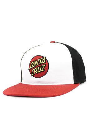  Snapback Santa Cruz - Classic Dot white/black/red