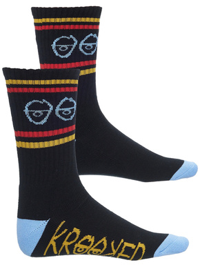 Skarpety Krooked - Eyes (black/blue/gold/red)