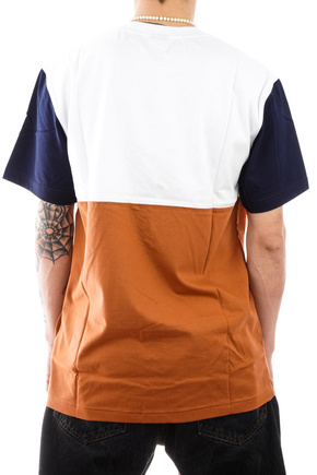 Koszulka Elade - Colour Block white/brown/navy blue