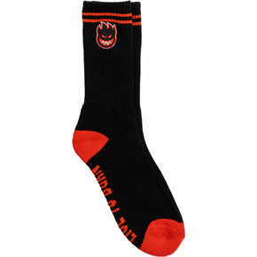 Skarpety Spitfire - Bighead Embroidered Stripe Swirl (Black/Red)