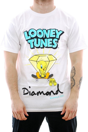 Koszulka Diamond Supply Co. - Tweety Skate white