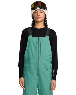 Damskie spodnie snowboardowe Volcom - Swift Bib Overall  (spruce green)