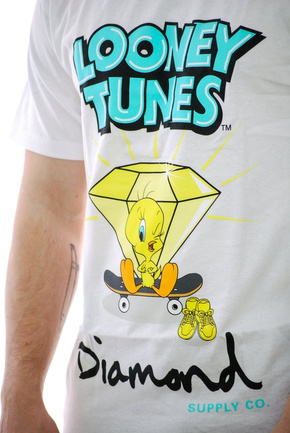Koszulka Diamond Supply Co. - Tweety Skate white