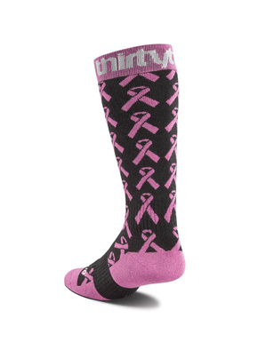 Damskie skarpety Thirty Two - W B4BC Merino (black/pink)