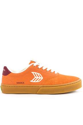 Buty Cariuma -  Naioca Pro Gum Burnt Orange Suede and Canvas Ivory Logo Ruby Wine Sneaker