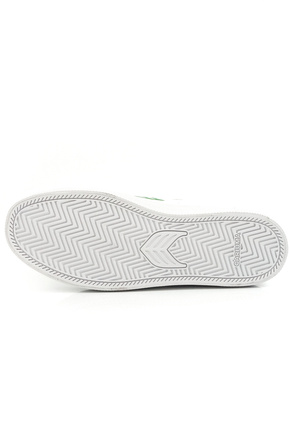 Buty Cariuma - SALVAS White Leather Green Logo and Black Sneaker 