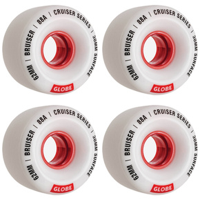 Kółka Globe - Bruiser (white/red)