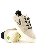 Buty Cariuma - T20 Pro Plaza Taupe Suede and Mesh Black Logo Sneaker