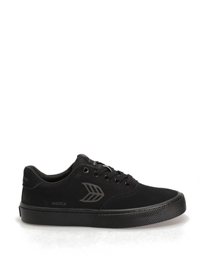 Buty Cariuma -  Naioca Pro Gum Shadow Blue Suede and Canvas Ivory Logo Navy Sneaker