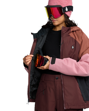 Damska kurtka snowboardowa Volcom - Agate Ins (oxblood)