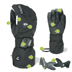 Damskie rękawice snowboardowe Level - Butterfly  (anthracite/white)