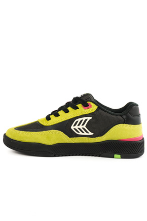 Buty Cariuma - Skategoat C25 Pro Lime Green Suede Black Mesh Ivory Logo Pink Sneaker 
