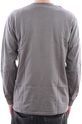 Longsleeve Krooked - Moonsmiley charcoal/mint