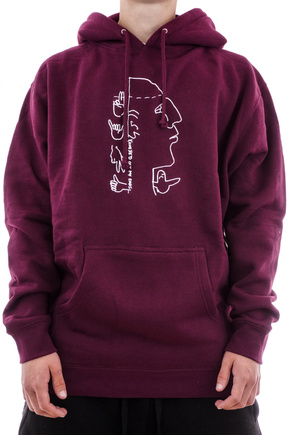 Bluza Krooked - Out My Ears (maroon)